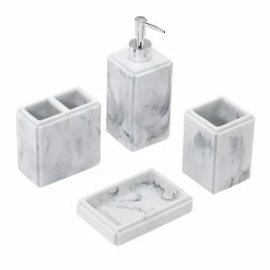 Wholesale 👍 Avanti Linens Catania 4 Pc Bath Accessory Set - Grey 🤩