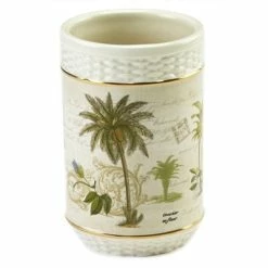 New ⌛ Avanti Linens Colony Palm Multi-colored Ceramic Tumbler 👏