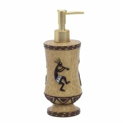 Hot Sale 🤩 Avanti Linens Kokopelli Multi-colored Resin Lotion Pump - Brown 🌟