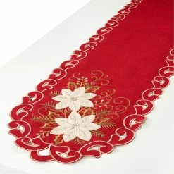 Cheapest 🌟 Avanti Linens Scroll Poinsettia 72" Runner 🌟