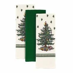 Flash Sale 🧨 Avanti Linens Spode Tree Green Printed Kitchen Towels Set Of 3 😀