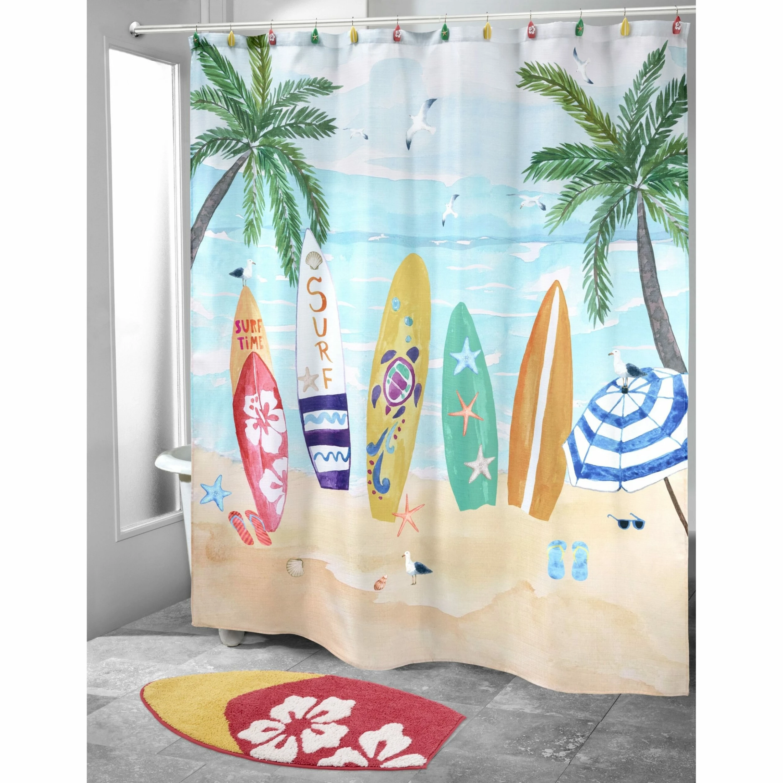 Cheapest 🎁 Avanti Linens Surf Time Shower Curtain ⭐ - Image 2