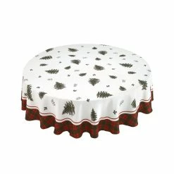 Best Pirce 👍 Avanti Linens The Spode ❄ Christmas Tree® Tartan 70" Round Tabecloth 🎁