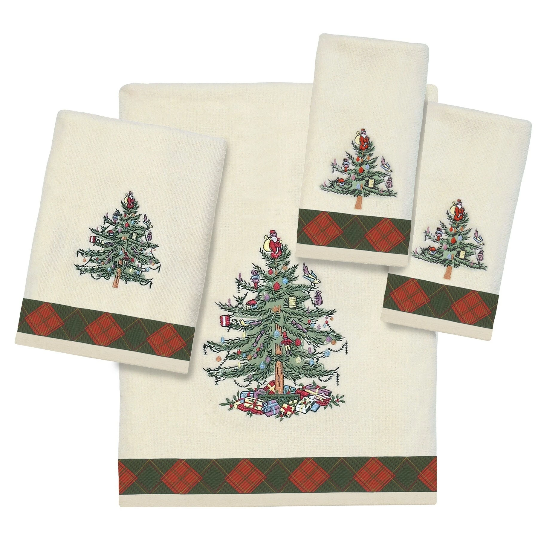 Brand new โจ Avanti Linens The Spode โ Christmas Treeยฎ Tartan Fingertip 2 Pack ๐ฅฐ - Image 2