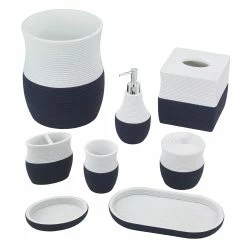 Discount 👏 Avanti Linens Wilmington Tumbler - Navy / White 😍 -Avanti Linens Store Wilmington Tumbler 2